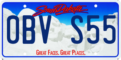 SD license plate 0BVS55