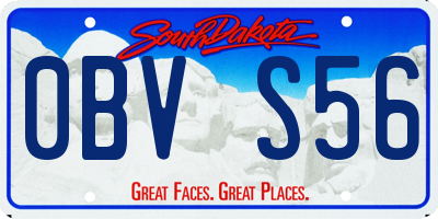 SD license plate 0BVS56