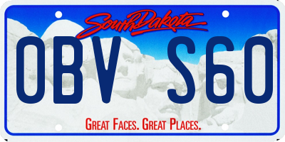 SD license plate 0BVS60