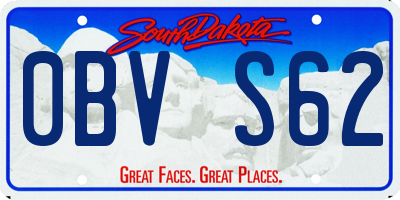 SD license plate 0BVS62