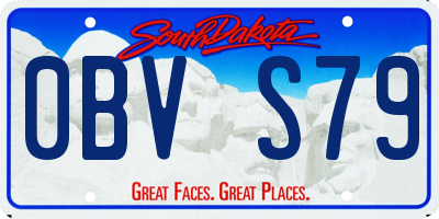 SD license plate 0BVS79