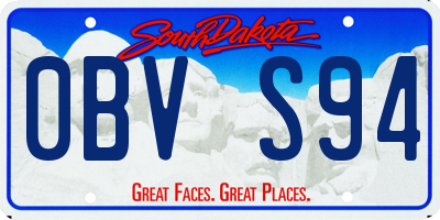 SD license plate 0BVS94