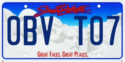 SD license plate 0BVT07