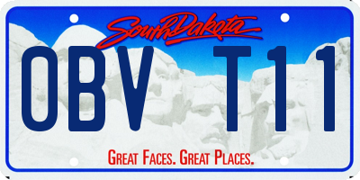 SD license plate 0BVT11