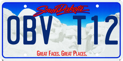 SD license plate 0BVT12
