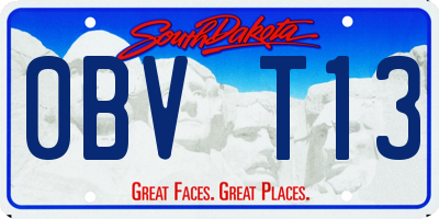 SD license plate 0BVT13