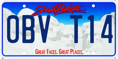 SD license plate 0BVT14