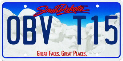 SD license plate 0BVT15