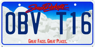 SD license plate 0BVT16