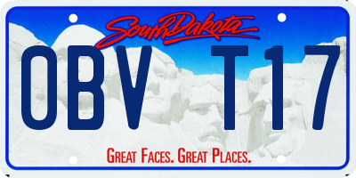SD license plate 0BVT17