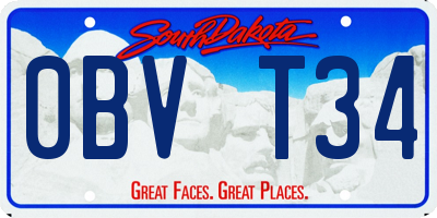SD license plate 0BVT34