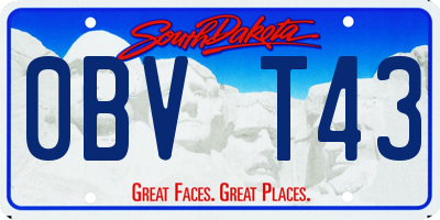 SD license plate 0BVT43