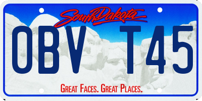 SD license plate 0BVT45