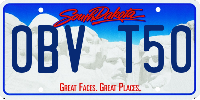SD license plate 0BVT50