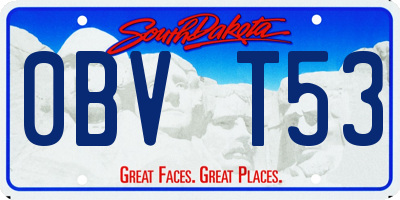SD license plate 0BVT53