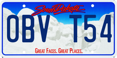 SD license plate 0BVT54
