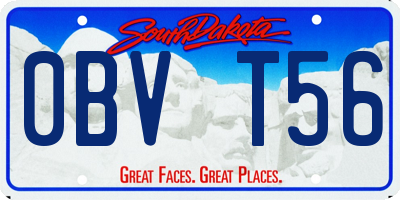 SD license plate 0BVT56