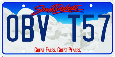 SD license plate 0BVT57