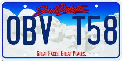 SD license plate 0BVT58