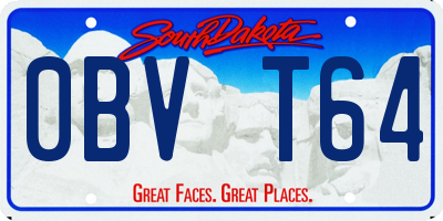 SD license plate 0BVT64