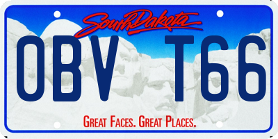SD license plate 0BVT66