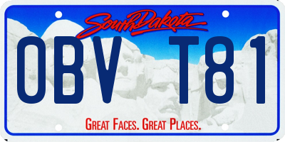 SD license plate 0BVT81
