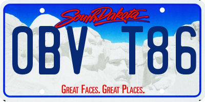 SD license plate 0BVT86