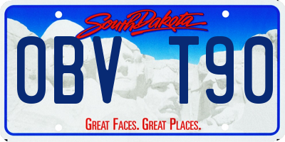 SD license plate 0BVT90