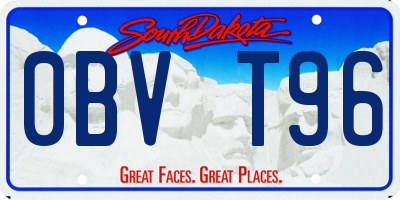 SD license plate 0BVT96