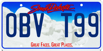 SD license plate 0BVT99