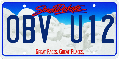 SD license plate 0BVU12