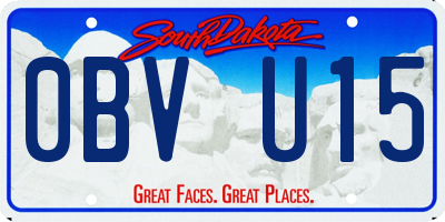 SD license plate 0BVU15