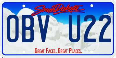 SD license plate 0BVU22