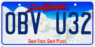 SD license plate 0BVU32