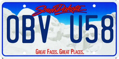 SD license plate 0BVU58
