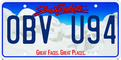 SD license plate 0BVU94