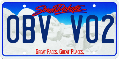 SD license plate 0BVV02