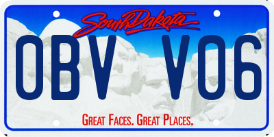 SD license plate 0BVV06