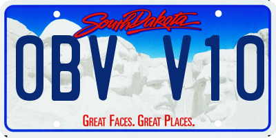 SD license plate 0BVV10