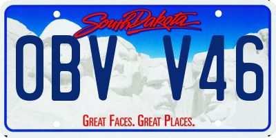 SD license plate 0BVV46