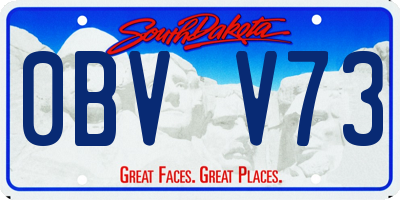 SD license plate 0BVV73