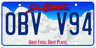 SD license plate 0BVV94