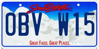 SD license plate 0BVW15