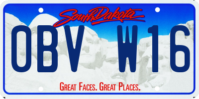SD license plate 0BVW16