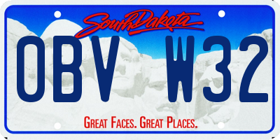 SD license plate 0BVW32