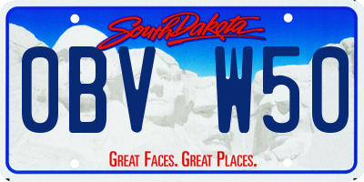 SD license plate 0BVW50