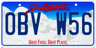 SD license plate 0BVW56