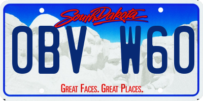 SD license plate 0BVW60