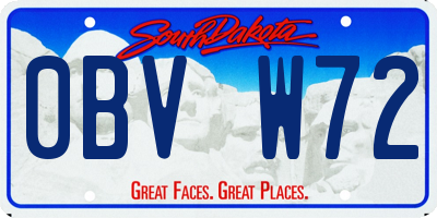 SD license plate 0BVW72