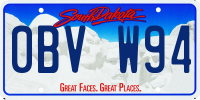 SD license plate 0BVW94